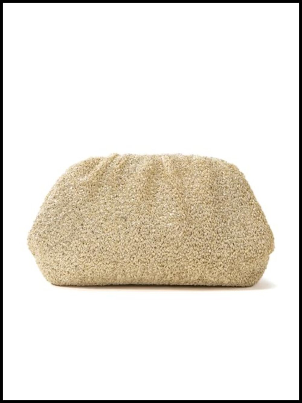 Woven Straw Cloud Clutch Purse Handbag Summer Wedding Evening Bag Raffia